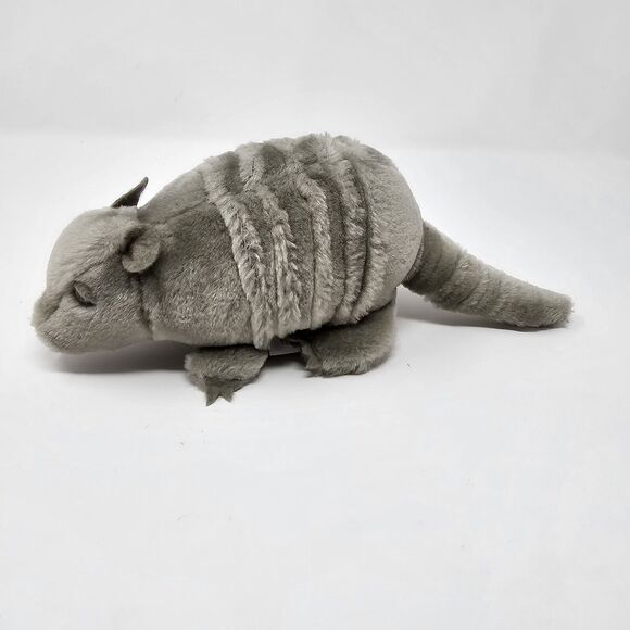 ARMADILLO Plush 1980 Dakin Gray Realistic Toy Stuffed Animal 12" long Vtg - Picture 1 of 11